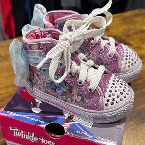 Twinkle Toes Kids Glitter Sneakers - Pink